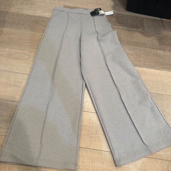 LEE WOMENS WIDE LEG HIGH RISE GREY PULL ON PANTS NEW 6 - Picture 1 of 13